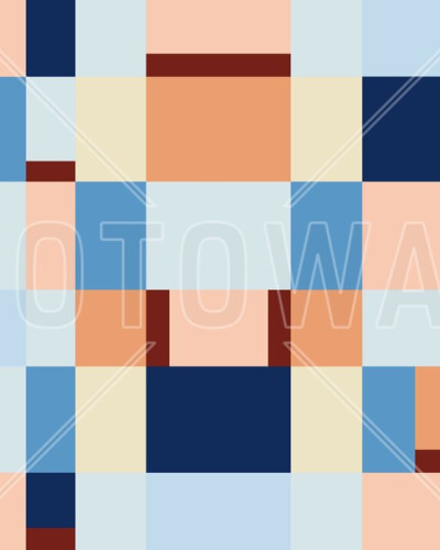 Metro Blocks - Blue Peach, Photowall