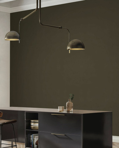 Fototapet maro uni în decor interior modern