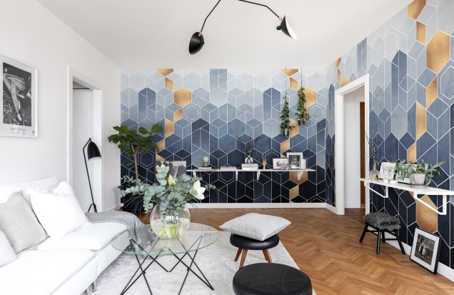 Gradient Geometry Wallpaper, Rebel Walls