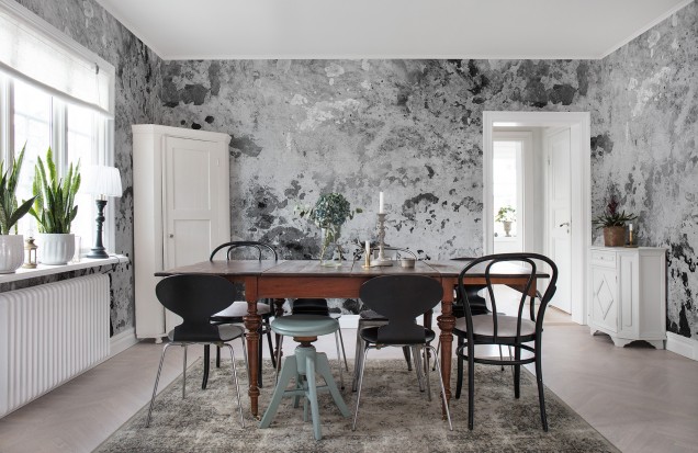 Fragments, Charcoal, Rebel Walls Photo Wallpaper