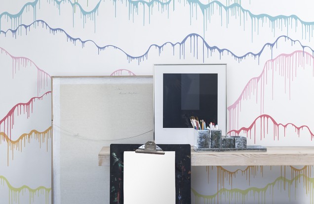 3D Wallpaper Elevation, Rainbow, Rebel Walls