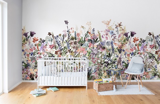 May Meadow, Pastel, Rebel Walls Photo Wallpaper