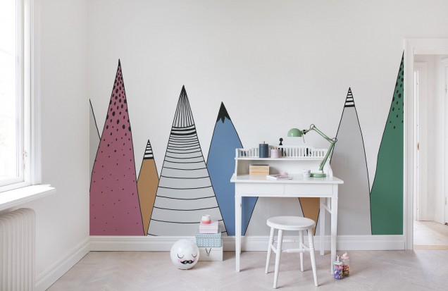 3D Wallpaper Mountain Ridge, Color, Rebel Walls
