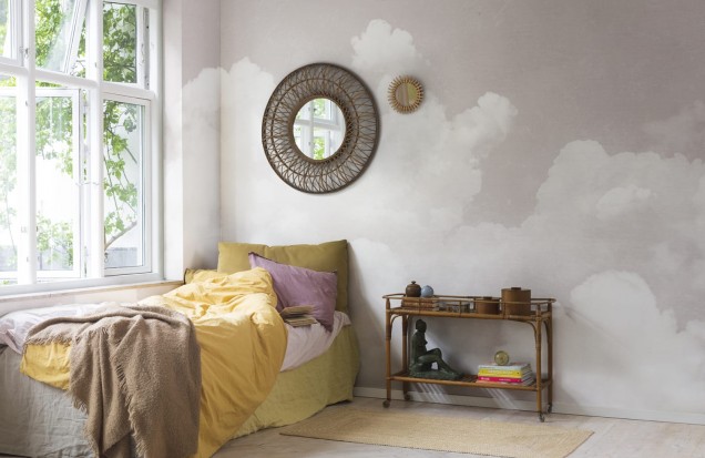 Cuddle Clouds, Pink, Rebel Walls Children's Wallpaper