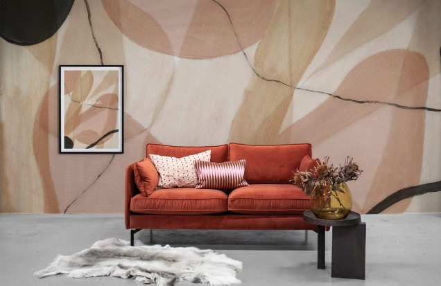 Dusty Pink Abstract Wallpaper - Transform Your Space