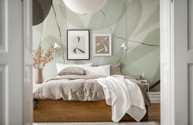 Abstract Green Wallpaper - Create a Relaxing Interior