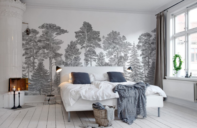 3D Photo Wallpaper Scandinavian Bellewood, Gray, Rebel Walls