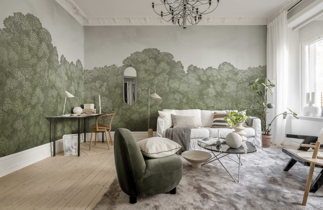 Belle Buisson, Green Vintage, Rebel Walls Photo Wallpaper