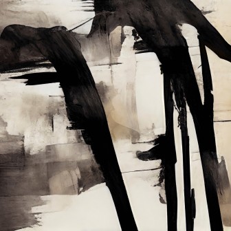 Fototapet abstract cu tușe de cerneală pe pânză