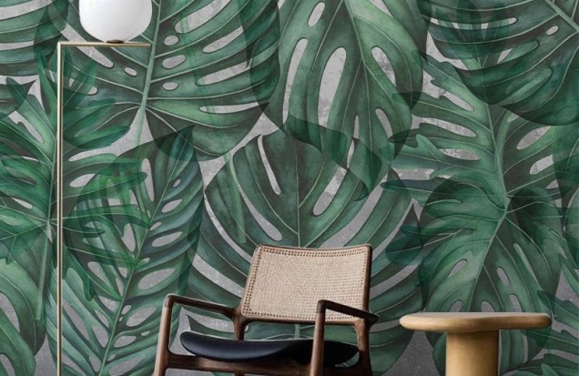 Green Philodendron Photo Wallpaper, VLAdiLA