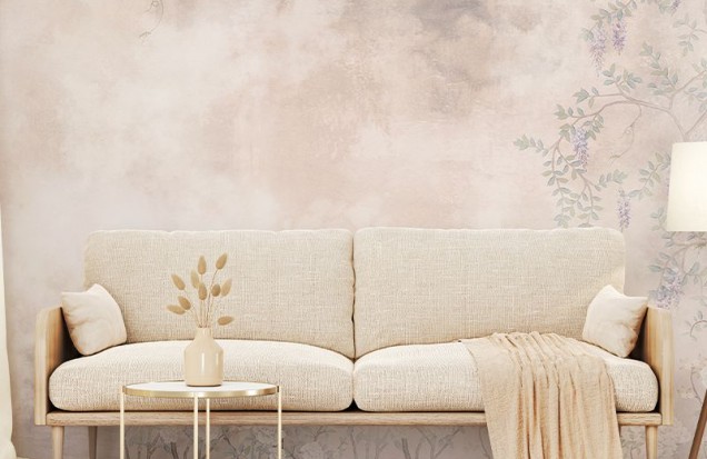 Magnolia and Primrose Floral Wallpaper