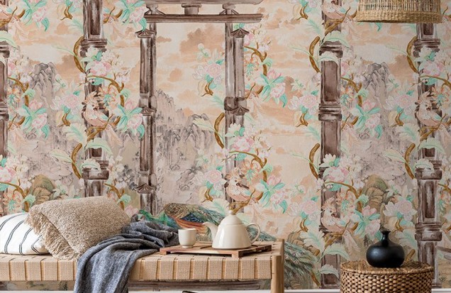 Torri Cream Landscape Wallpaper, VLAdiLA