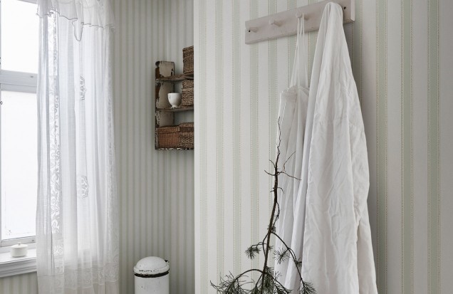 Washable wallpaper Gustav Light Green, Sandberg, 5.3sqm / roll
