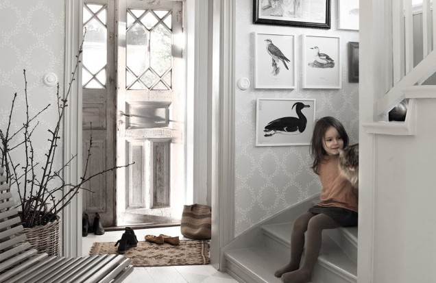 Washable wallpaper Wilma Grey, Sandberg, 5.3sqm / roll