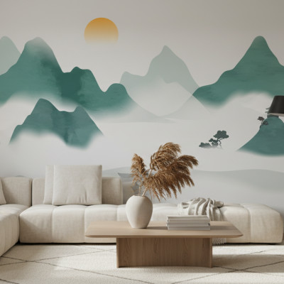 Misty Oriental Lake Dream - customised, SimplyWalls