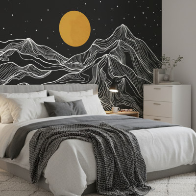 Gilded Mountainscape - custom, SimplyWalls