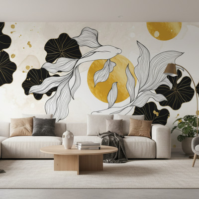 Golden Betta Lotus Bloom - customised, SimplyWalls
