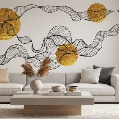 Gilded Wave Cadence - personalised, SimplyWalls