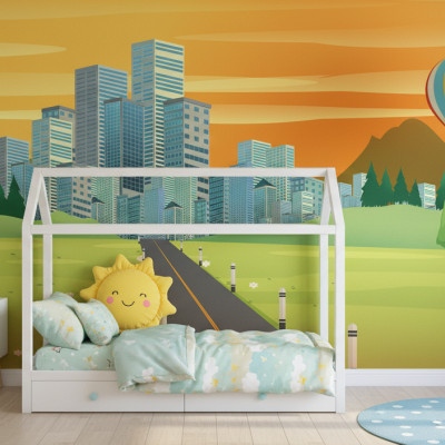 Golden City Ascent - personalised, SimplyWalls