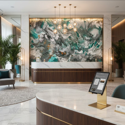 Aqua Swirl Motion - customized, SimplyWalls