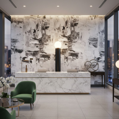 Monochrome Brushstroke Depth - customised, SimplyWalls