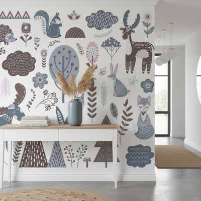 Nordic Woodland Friends - personalized, SimplyWalls
