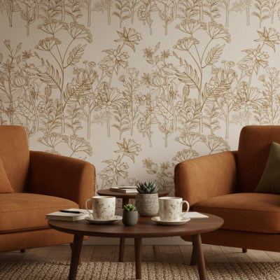 Wild Bloom Silhouette Border - customised, SimplyWalls