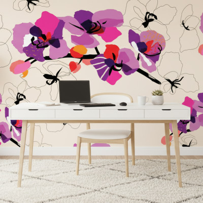 Jungle Blush Strokes - Customized, SimplyWalls