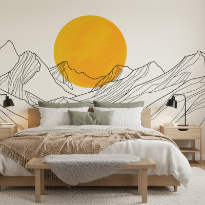 Golden Horizon Peaks - personalised, SimplyWalls