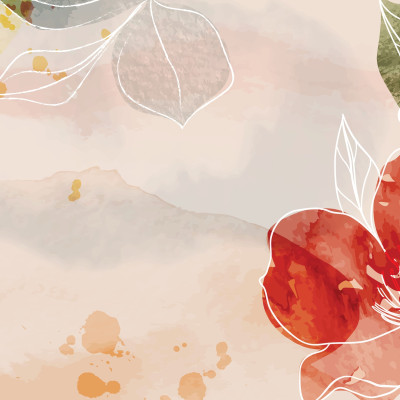 Watercolor Bloom Strokes - custom, SimplyWalls