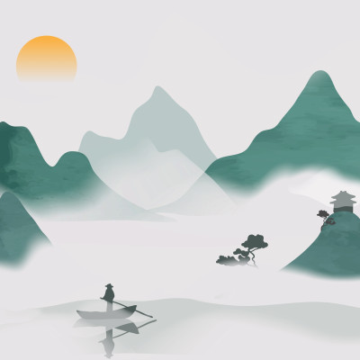 Misty Oriental Lake Dream - customised, SimplyWalls