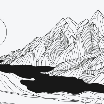 Line Art Horizon - Custom, SimplyWalls