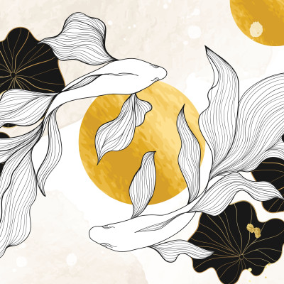 Golden Betta Lotus Bloom - customised, SimplyWalls