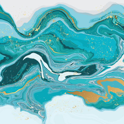 Indigo Gold Flow - customised, SimplyWalls