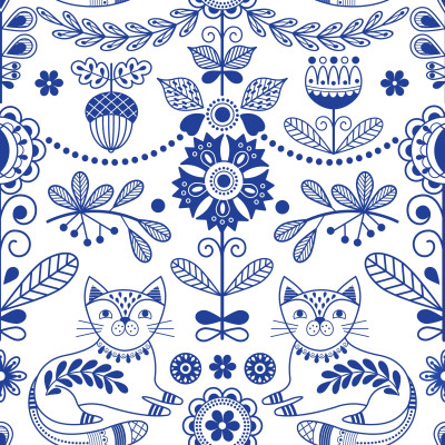 Nordic Feline Bloom - customised, SimplyWalls
