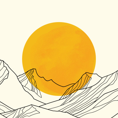 Golden Horizon Peaks - personalised, SimplyWalls
