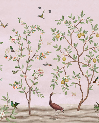 Lemon Tree Chinoiserie - Pink, Sir Edward