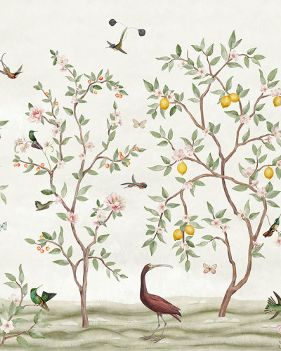 Lemon Tree Chinoiserie - White, Sir Edward